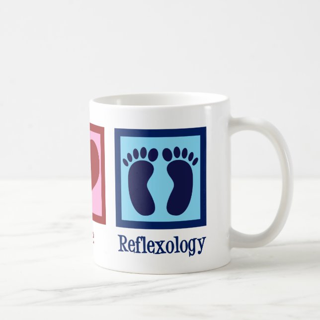Peace Love Reflexology Coffee Mug (Right)