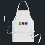 Peace Love Reflexology Standard Apron<br><div class="desc">Peace Love Reflexology. A cute zone therapy gift for a reflexologist who uses reflex points on the feet,  hands,  or ears.</div>