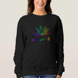 Peace Love Reiki Chakra Zip Sweatshirt
