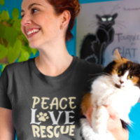 Peace Love Rescue Dog Cat Lover