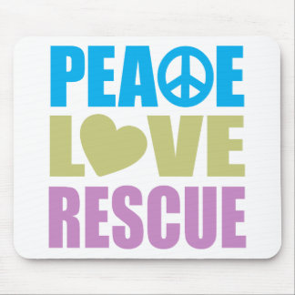 Peace Love Rescue Mouse Mat