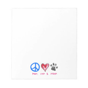 Peace, Love & Rescue Notepad
