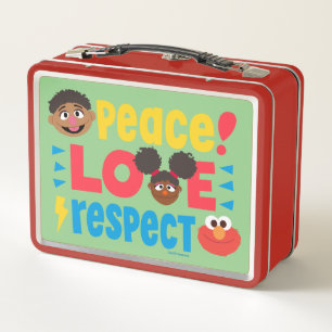 Peace Love Respect Metal Lunch Box