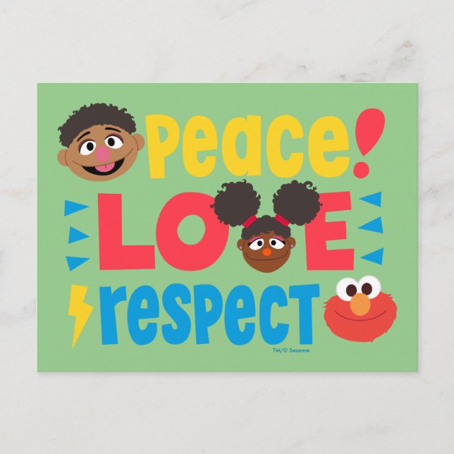 Peace Love Respect Postcard (Front)