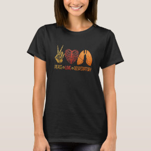 Peace Love Respiratory Therapist Halloween Costume T-Shirt