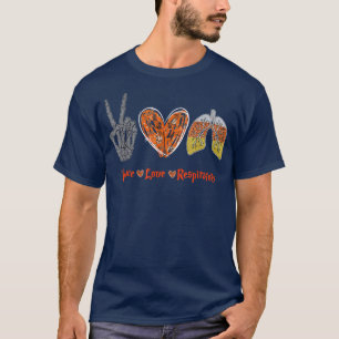 Peace Love Respiratory Therapist Halloween Costume T-Shirt