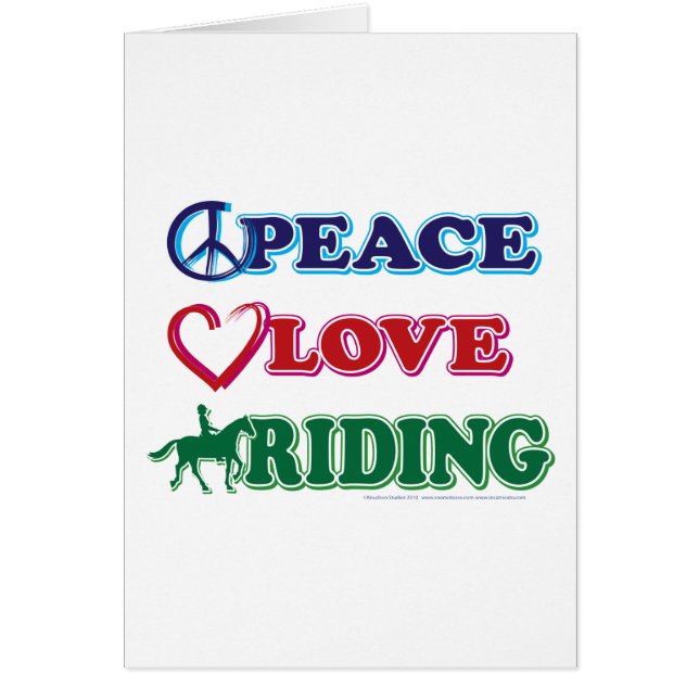 Peace Love Riding (Front)