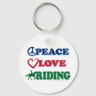 Peace Love Riding Key Ring