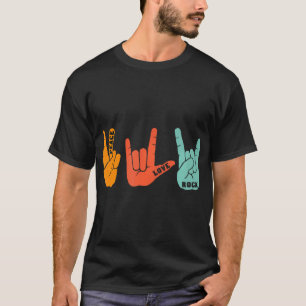 Peace Love Rock and Roll Rock Band Concert T-Shirt