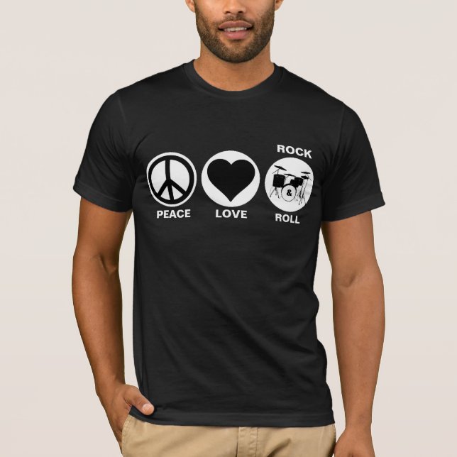 Peace/Love/Rock & Roll T-Shirt (Front)