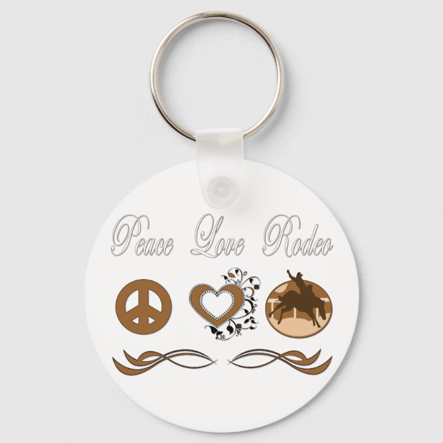Peace Love Rodeo Key Ring (Front)