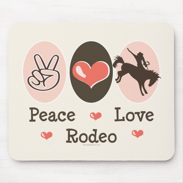 Peace Love Rodeo Mousepad (Front)