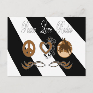 Peace Love Rodeo Postcard