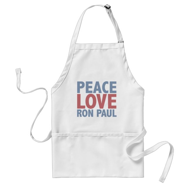 Peace Love Ron Paul Standard Apron (Front)