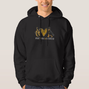 Peace Love Rottweiler Cute Dog Hoodie