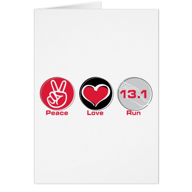 Peace Love Run 13.1 miles (Front)