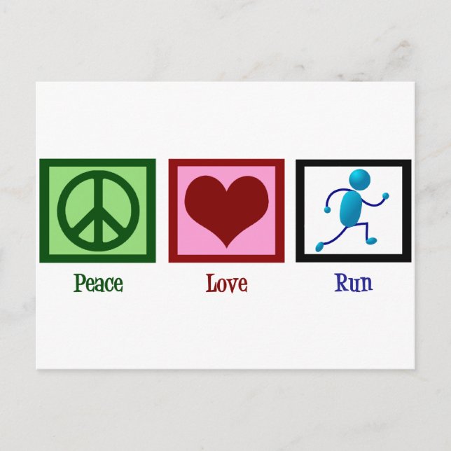 Peace Love Run Postcard (Front)