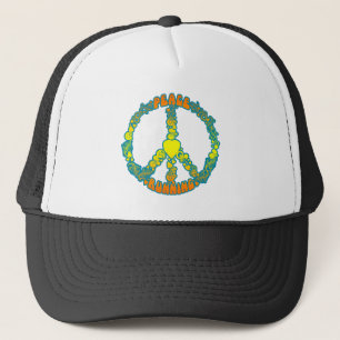 Peace Love Running Trucker Hat