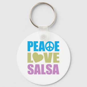 Peace Love Salsa Key Ring