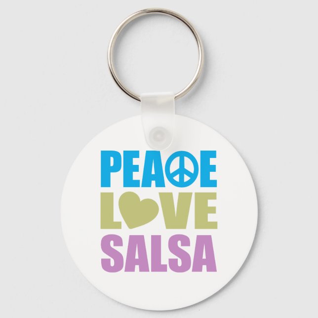 Peace Love Salsa Key Ring (Front)