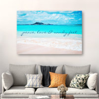Peace Love Sandy Feet Hawaii Tropical Beach Photo