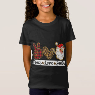 Peace Love Santa Claus Shirts Christmas Xmas