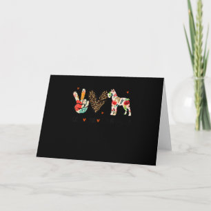 Peace Love Schnauzer Funny Gift Dog Lover Holiday Card