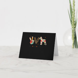 Peace Love Schnauzer Funny Gift Dog Lover Thank You Card