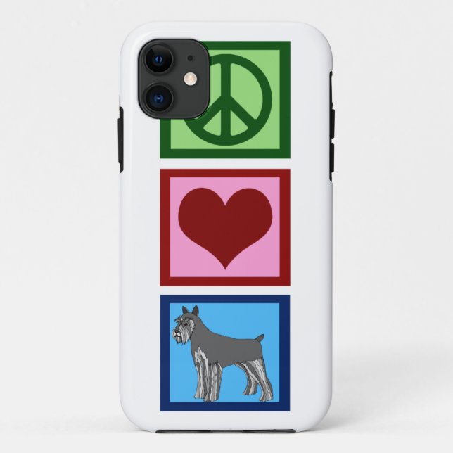 Peace Love Schnauzers Case-Mate iPhone Case (Back)