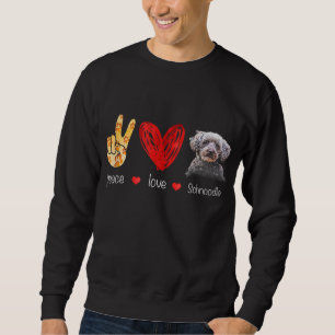 Peace Love Schnoodle Dog - Schnoodle Dog lover Gif Sweatshirt