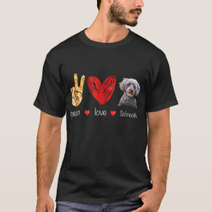 Peace Love Schnoodle Dog - Schnoodle Dog lover Gif T-Shirt