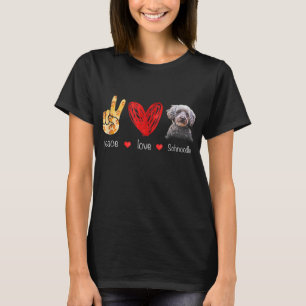 Peace Love Schnoodle Dog - Schnoodle Dog lover Gif T-Shirt