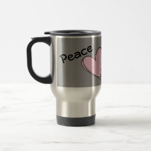 Peace, Love, School Psychology Travel Mug