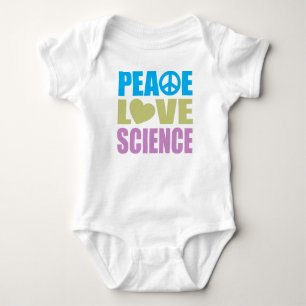 Peace Love Science Baby Bodysuit