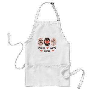 Peace Love Scrap Scrapbooking Craft Apron