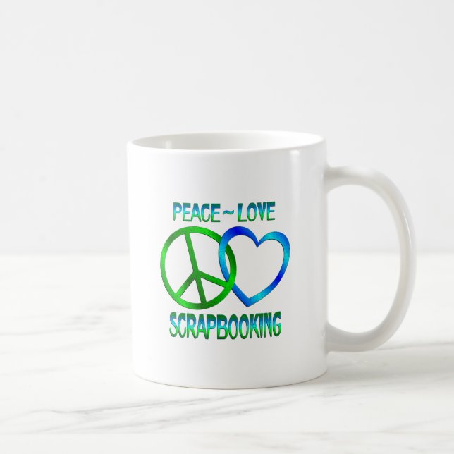 Peace Love SCRAPBOOKING Coffee Mug (Right)