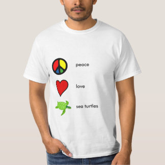 Peace, Love, & Sea Turtles T-Shirt