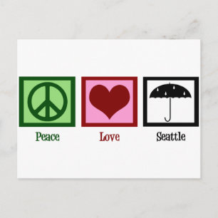 Peace Love Seattle Postcard