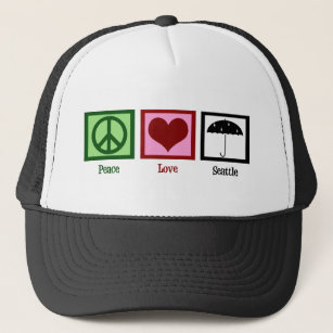 Peace Love Seattle Trucker Hat