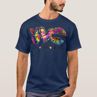 Peace Love Second Grade Funny Tie Dye Student Teac T-Shirt
