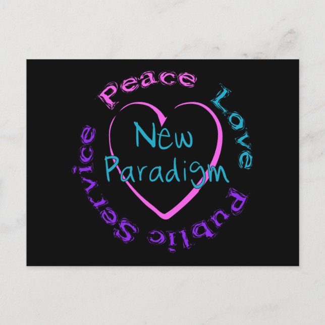 Peace Love Service Postcard (Front)