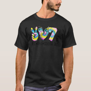 Peace Love Seventh Grade  Tie Dye Student Teacher  T-Shirt