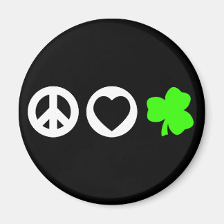 Peace Love Shamrock Magnet