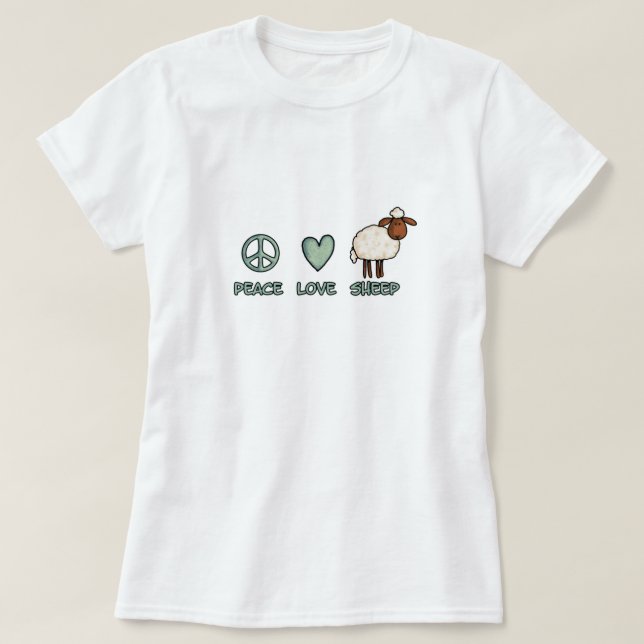 peace love sheep T-Shirt (Design Front)