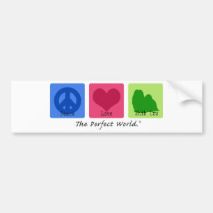 Peace Love Shih Tzu Bumper Sticker