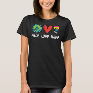 Peace Love Shine Pansexual Stuff Pan Pride Flag Lg T-Shirt