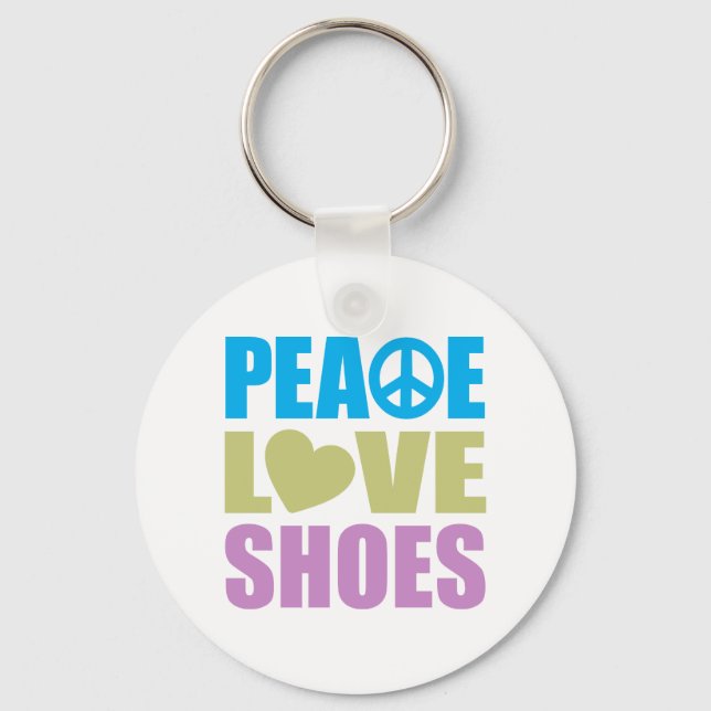 Peace Love Shoes Key Ring (Front)