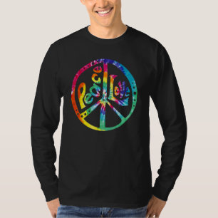 PEACE LOVE Sign 60s 70s Tie Dye Hippie Costume Ret T-Shirt