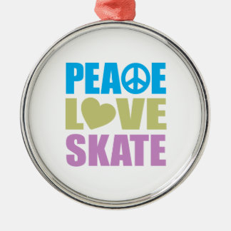 Peace Love Skate Metal Tree Decoration