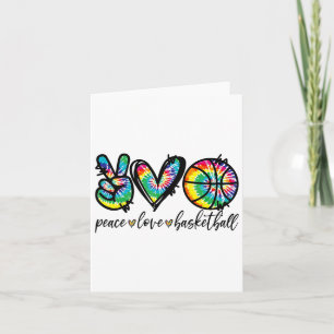 Peace Love Sketll Tie Dye Cute Sketll Lovers Card
